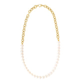 14K Pearl & 9.6Mm Rolo Combination Necklace